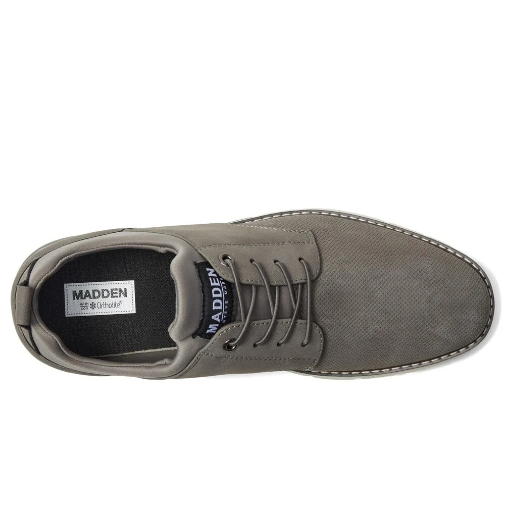 Steve Madden Mleddon Oxford Men's 9 D Gray Suede Round Toe Dress Shoes ZOGG3656